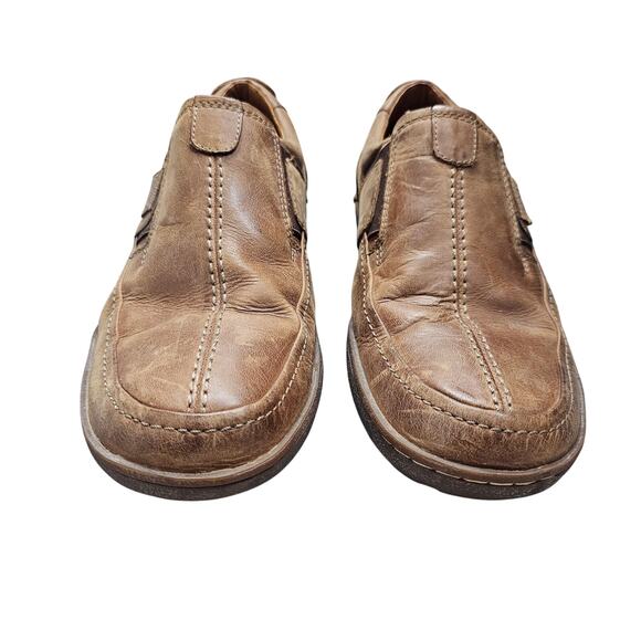 Pikolinos San Telmo Shoes Mens 8.5 Brown Leather Slip-On Loafers Comfort Moc Toe - Picture 5 of 8